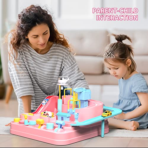 TEMI Kids Car Adventure Toys for Girls – Race Track Toddlers Toys for 3 4 5 6 7 Years Old, Puzzle Rail Car, City Rescue Magnet Toys w/ 3 Mini Cars, Educational Car Games Birthday Gift Toys for Kid Boy | The Storepaperoomates Retail Market - Fast Affordable Shopping