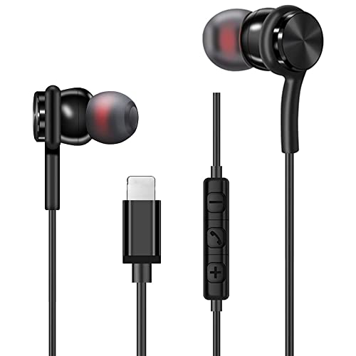 BCRKLO Wired Earphones in Ear Headphones Earbuds for iPhone 13 12/12 Mini 11 Pro/11 Pro Max Headphones, Stereo NoiseIsolating Compatible with 7/8/8 Plus/X/XS/XR/XS Max and iPad
