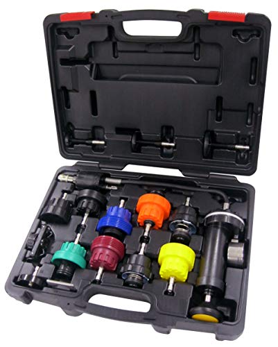 Eisen tools TM105 Universal Radiator Pressure Tester kit, 16 PCS Vacuum Type coolant Pressure Tester for Universal Vehicles,Made in Taiwan