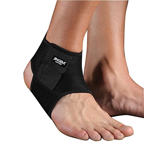 JINGBA Ankle Brace for Men & Women, Adjustable Athletics Achillies Tendon Ankle Wrap,One Size Fits All.For Ankle Sleeve for Plantar Fasciitis, Achille