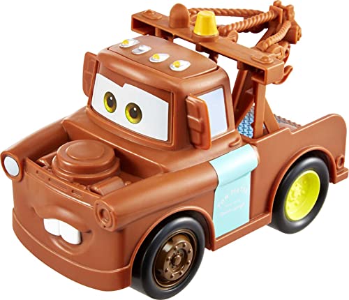 Pixar Disney Cars Track Talkers Mater Vehicle, 5.5-in Talking Movie Toy with Sound Effects, Collectible Character Car, Gift for Kids & Collectors Ages 3 Years Old & Up