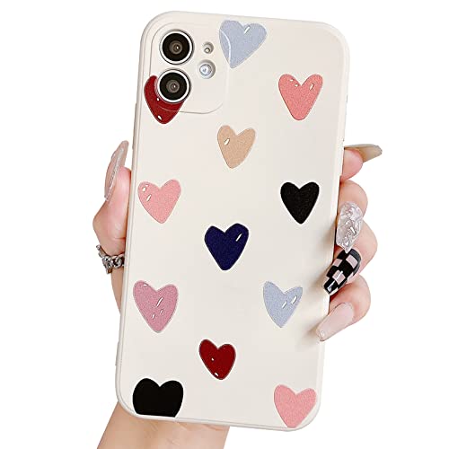 Jmltech for iPhone 11 Case for Women Girls Cute Design Soft Silicone Camera Protection Protective Lovely Heart Slim Thin Phone Case for iPhone 11 6.1 INCH