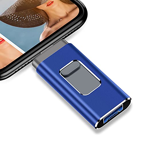 XINHUAYI USB 3.0 Flash Drive 1000GB Intended for iPhone, USB Memory Stick External Storage Thumb Drive Photo Stick Compatible with iPhone, and Computer(1000GB Blue)