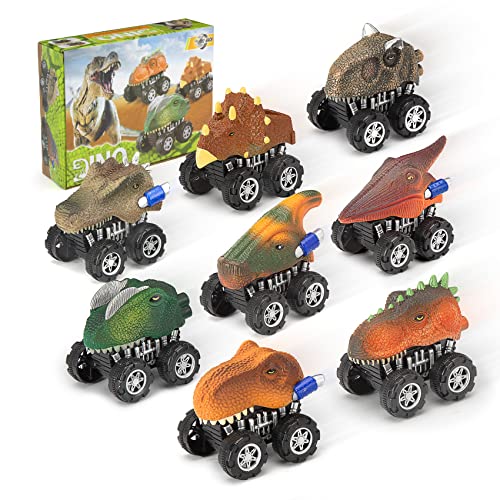 DuduLand Monster Truck, Dinosaur Toys for Kids 3-5-7 Years Old Boys, Car Toys for 3 4 5 Year Old Boys Dinosaur Pull Back Cars, Funny Christmas Birthday Gifts for 3 4 5 6 7 Year Old Boys Girls