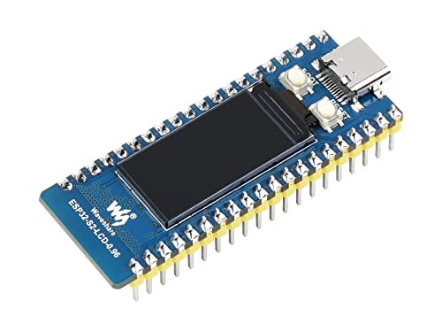 ESP32-S2 MCU WiFi Development Board with Pre-Soldered Header,Onboard 0.96inchIPS LCD 2.4 GHz WiFi 240 MHz Xtensa Single-Core 32-Bit LX7 Microcontroller, Support Raspberry Pi Pico Expansion Board