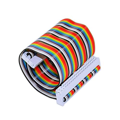 GUOSHUCHE GPIO colored 40P rainbow flat cable Essentials Compatible with DIY Raspberry Pi B+ | The Storepaperoomates Retail Market - Fast Affordable Shopping