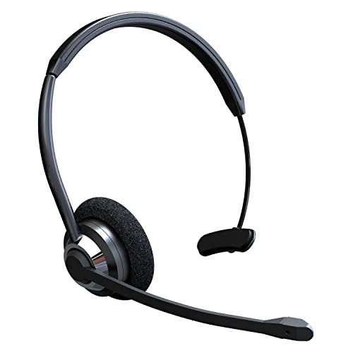 Works by Cellet Pro Hands-Free Headset Compatible with Alcatel Onyx with Adjustable Boom V5.0 Bluetooth Single Noise Reduction & Cancelling Features Portable Slim (Black)