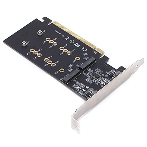 Nvme Pcie Card, Pcie Nvme Adapter NVME Two‑Plate Design 3.0 X16 Great Workmanship Environmentally Durable for Computer for Desktop for Replacement for PC