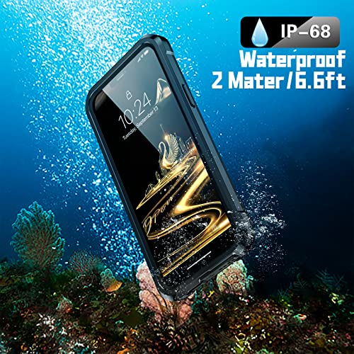 PAKUYA for iPhone 12 Pro Max Case Waterproof Shockproof,Clear Sound Quality Built in Screen Protector Dustproof Shockproof Full Body Heavy Duty Case for iPhone 12 Pro Max 6.7” (Black/Clear) | The Storepaperoomates Retail Market - Fast Affordable Shopping