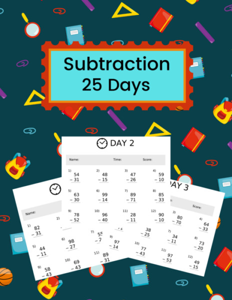 Subtraction Worksheets 25
