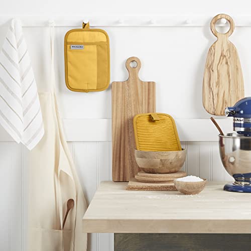 KitchenAid Beacon Two-Tone Pot Holder 2-Pack Set, 7″x10″, Majestic Yellow | The Storepaperoomates Retail Market - Fast Affordable Shopping