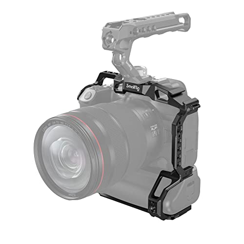 SmallRig R5 / R5 C / R6 Camera Cage for Canon R5/R6/R5 C with BG-R10 Battery Grip, Aluminum Alloy Film Movie Making Camera Video Cage with Shoe Mount 3464
