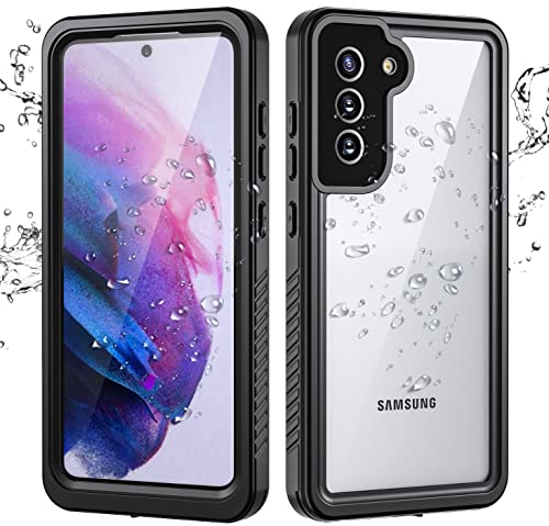 Samsung Galaxy S21 FE 5G Waterproof Case with Built-in Screen Protector Dustproof Shockproof Drop Proof Phone Case, Rugged Full Body Underwater Protective Cover for Samsung Galaxy S21 FE 5G 6.4″ Black