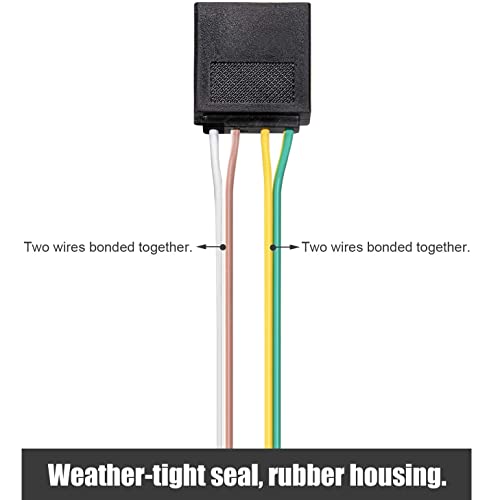AUTOMAJOR 4 Pin Trailer Light Wire Harness Extension 1ft – 18AWG Cooper Core Wire with Male and Female PVC Plug – Replacement for All Types Trailer Boat RV Track Snowmobile Watercraft | The Storepaperoomates Retail Market - Fast Affordable Shopping