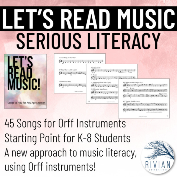 Let’s Read Music! – 45 Simple to Complex Melodies for Orff Instruments – Learn to read music fast and fun!