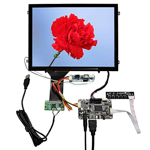 VSDISPLAY 10.4″ 10.4 Inch 1024×768 LCD Screen VS104T-003A with Capacitive Touch Panel VS104TC01-B1 & HD MI Audio LCD Controller Board VS-N5 V3