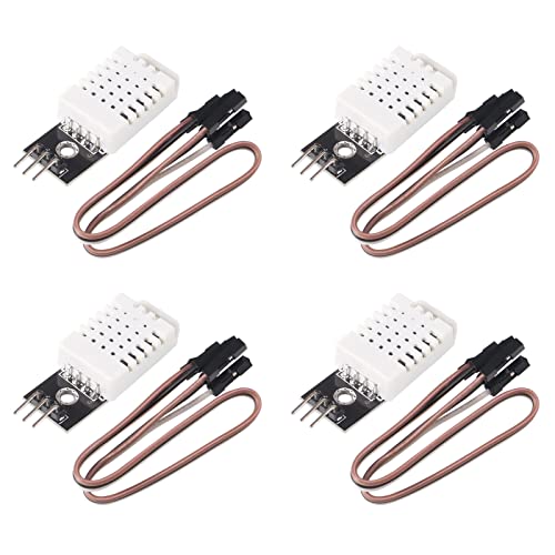 AITIAO 4Pcs DHT22/AM2302 Digital Temperature and Humidity Sensor Module Temp Humidity Gauge Monitor Sensor with Cable Replace SHT11 SHT15 for Raspberry Pi Electronic Practice DIY