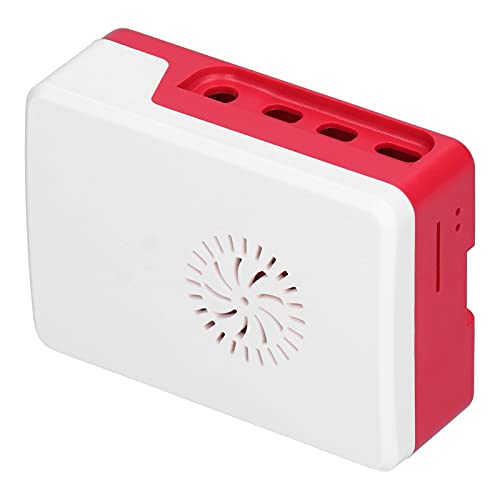 Pi 4, Case Cover Protective Enclosure Raspberry Pi 4B ABS Shell Heatsink Raspberry Pi Case for Imple Removable Top Cover for Electrical Auxiliary Materials(Top White and Bottom red)