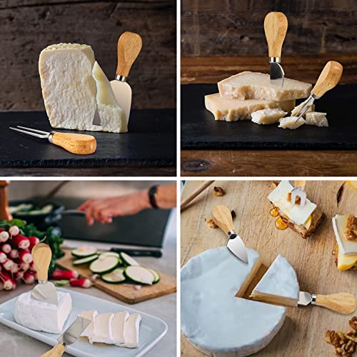 Bovulo 8-Piece Set of Premium Cheese Knives – Stainless Steel Mini Cheese Knife Set for Charcuterie Board, Exquisite Cheese Knife, Cheese Cutter, Cheese Fork with Wooden Handle for Cheese Lovers | The Storepaperoomates Retail Market - Fast Affordable Shopping