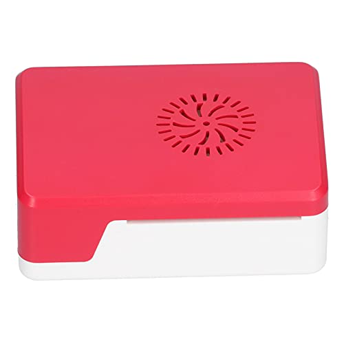 Pi 4, Case Cover Protective Enclosure Raspberry Pi 4B ABS Shell Heatsink Raspberry Pi Case for Imple Removable Top Cover for Electrical Auxiliary Materials(Top red and Bottom White)