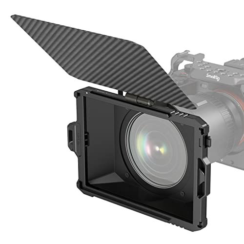 SmallRig Mini Matte Box Lite, DSLR Matte Box with Carbon Fiber Top Flag, for 67mm/72mm/77mm/82mm/95mm Lenses, for 4×5.65 Filter/Circular Filter – 3575