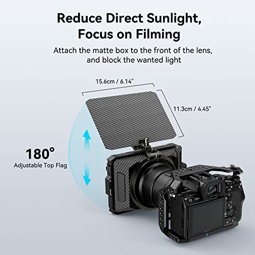 SmallRig Mini Matte Box Lite, DSLR Matte Box with Carbon Fiber Top Flag, for 67mm/72mm/77mm/82mm/95mm Lenses, for 4×5.65 Filter/Circular Filter – 3575 | The Storepaperoomates Retail Market - Fast Affordable Shopping