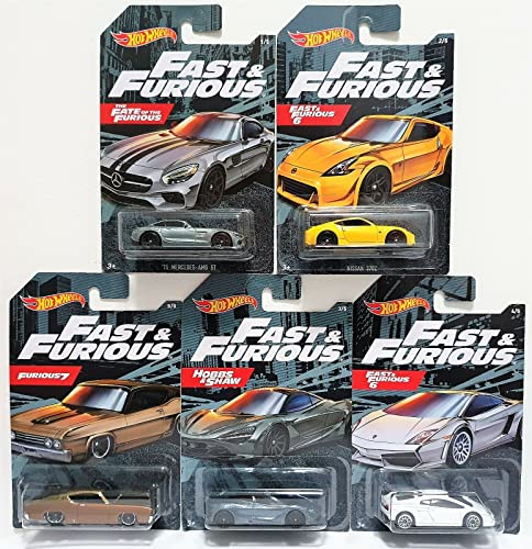 Hot Wheels 2020 Fast & Furious Complete Set of 5 Vehicles with First Hobbs & Shaw Car Release