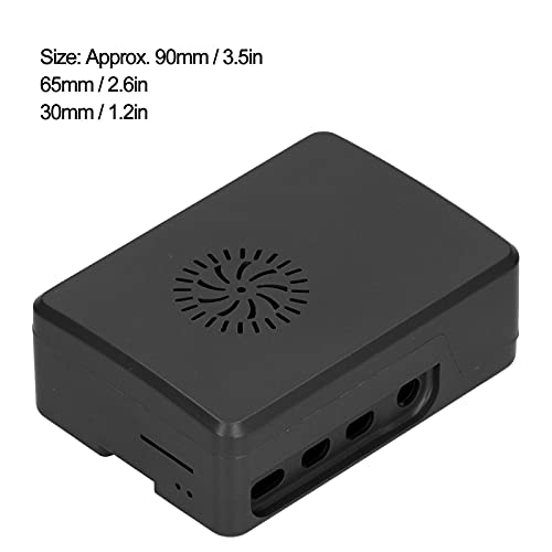 Pi 4, Case Cover Protective Enclosure Raspberry Pi 4B ABS Shell Heatsink Raspberry Pi Case for Imple Removable Top Cover for Electrical Auxiliary Materials(Black) | The Storepaperoomates Retail Market - Fast Affordable Shopping
