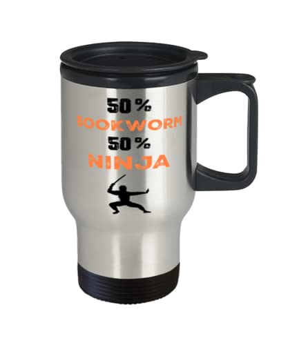 Bookworm Ninja Travel Mug,Bookworm Ninja, Unique Cool Gifts For Professionals and co-workers | The Storepaperoomates Retail Market - Fast Affordable Shopping