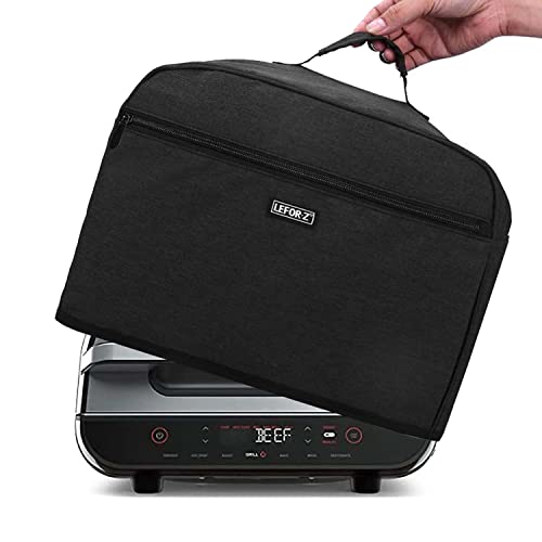 LEFOR·Z Dust Cover Compatible with Ninja Foodi Smart XL Grill (FG551) and Accessories,Water Resistant Air Fryer Cover with 6 Storage Pockets,Black