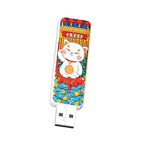 USB Flash Drive, Lucky Cat Pattern Hot Swap U Disk, Portable USB2.0 Memory Stick Mini Thumb Drive Compatible for IBM PC, for OS X Pc or Laptop (32GB)