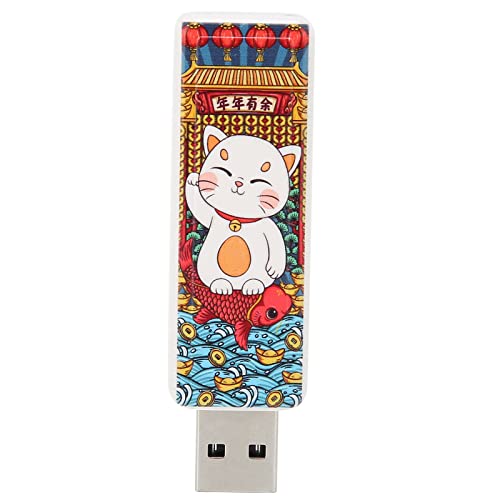 USB Flash Drive, Lucky Cat Pattern Hot Swap U Disk, Portable USB2.0 Memory Stick Mini Thumb Drive Compatible for IBM PC, for OS X Pc or Laptop (32GB) | The Storepaperoomates Retail Market - Fast Affordable Shopping