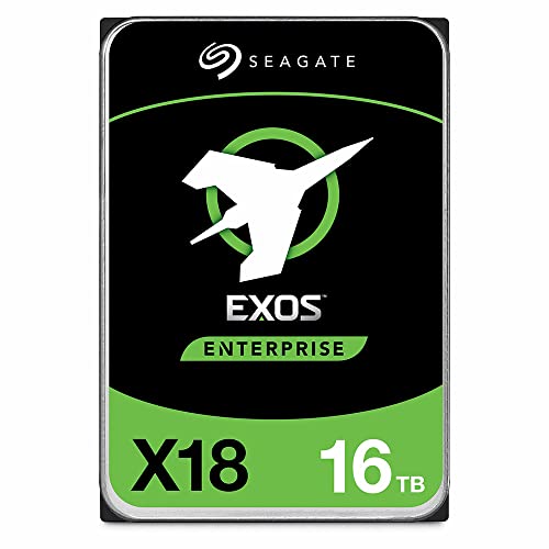 Seagate Exos X18 16TB Enterprise HDD – CMR 3.5 Inch Hyperscale SATA 6Gb/s, 7200 RPM, 512e and 4Kn FastFormat, Low Latency with Enhanced Caching (ST16000NM000J) (Renewed)