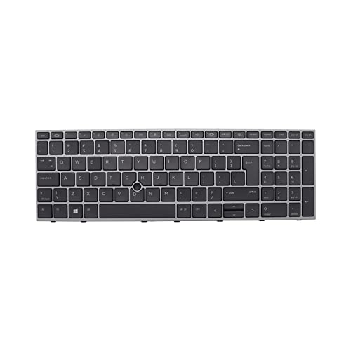 New Backlit Laptop Keyboard for HP ZBOOK Fury 15 G7 G8 US Point L12764-001 L97968-001 M17095-001 L97967-001 M17094-001 9Z.NHNBC.001 NSK-X00BC PK132WW1B00 LK132WW1A00 NSK-X01BC 9Z.NHNBC.101, Black