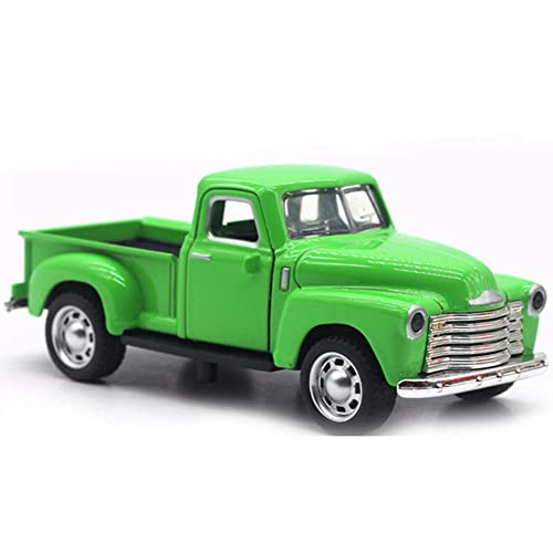 Vintage Truck Decor,Pickup Metal Vehicle for Farmhouse Xmas Ornaments Mini Truck Adornment Home Ornaments Festivals Truck with Movable Wheels Table/Desk Ornaments Christmas/Birthday Gifts for Kids
