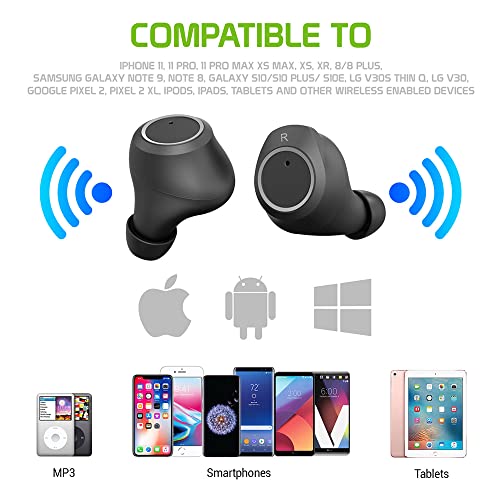 Works for Samsung S21 FE by Cellet Wireless V5 Bluetooth Earbuds Compatible with Samsung S21 FE with Charging case for in Ear Headphones. (V5.0 Black) | The Storepaperoomates Retail Market - Fast Affordable Shopping
