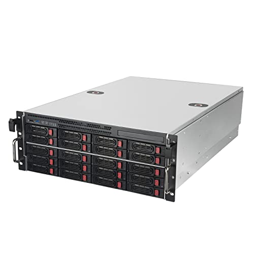 SilverStone Technology RM43-320-RS 4U 20-Bay 2.5″ / 3.5″ HDD / SSD rackmount Storage Server Chassis with Mini-SAS HD SFF-8643 12 Gb/s Interface, SST-RM43-320-RS