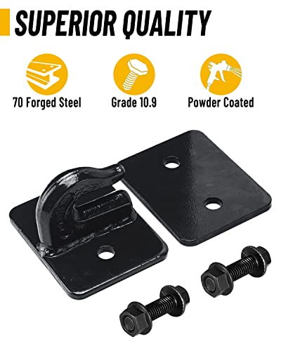SPARKWHIZ 3/8″ Tractor Bucket Hooks, Bolt On Grab Hook Grade 70 Forged Steel, Tow Hook Mount with Backer Plate for John-Deere Loader kubota Tractor Bucket (Black) | The Storepaperoomates Retail Market - Fast Affordable Shopping