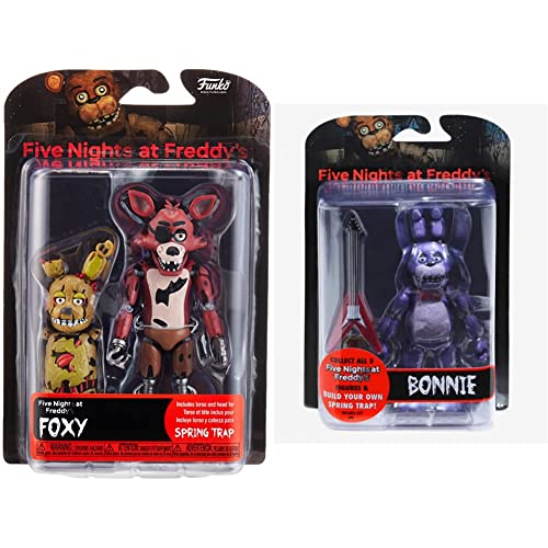 Funko Five Nights at Freddy’s Articulated Foxy Action Figure, 5″ & Articulated Bonnie Action Figure, 5″