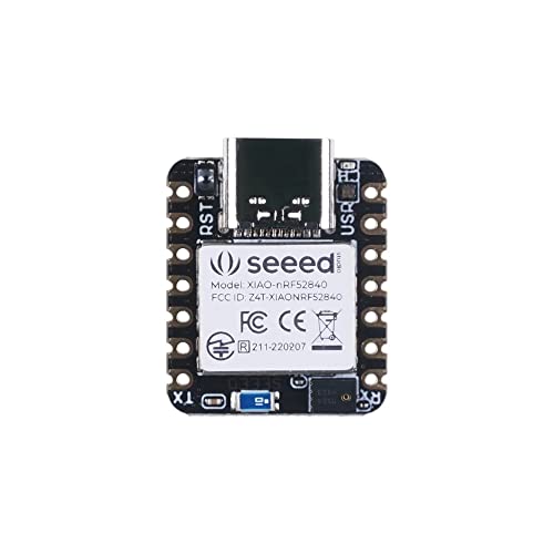 Seeed Studio XIAO nRF52840 Sense – Supports Arduino/CircuitPython – Bluetooth5.0 NFC with Onboard Antenna, Microcontroller with 6-axis IMU and PDM Microphone for Tiny Machine Learning.
