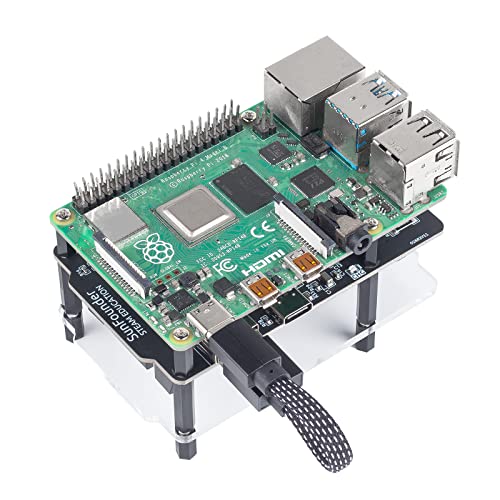SunFounder Raspberry Pi UPS Power Supply Module V2.0 Supports Pass Through Charging, 5V/3A Lithium Battery Power Pack Expansion Board Compatible with Raspberry Pi 4, 3 and All Model B/B+