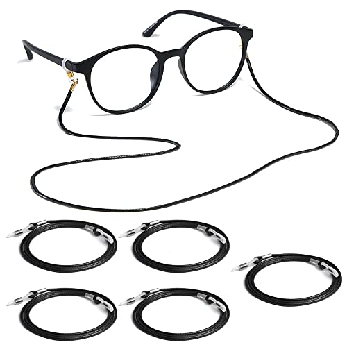 Yauende 5PCS Eyeglass Straps, Adjustable Eyewear Retainers, Anti-slip Eyeglass Chains Lanyard, Sport Sunglass Retainer Holder Strap