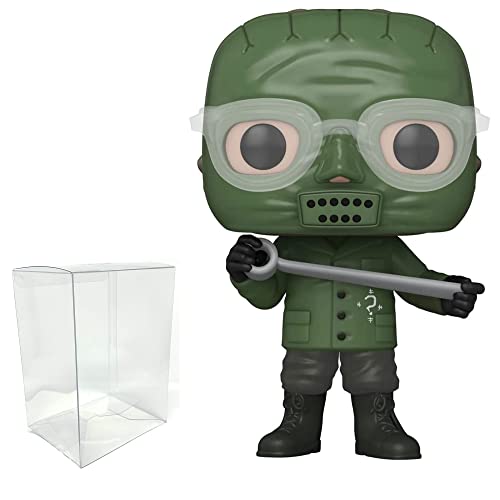 Visit the Funko Store The Batman – The Riddler Funko Pop Protector Bundle – The Riddler Pop Figurine 3.75 Inch Movies: The Batman with Clear Plastic Pop Protector Case