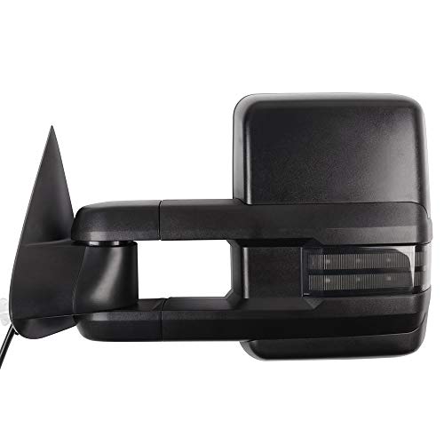 Aintier Towing Mirrors Compatible with 2003-2006 for Chevy Silverado for GMC Sierra Pickup All Models Tow Mirrors with Power Adjusted Heated LED Turn Signal Puddle Light Black Housing | The Storepaperoomates Retail Market - Fast Affordable Shopping