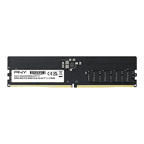 PNY Performance 8GB DDR5 4800MHz (PC5-38400) CL40 1.1V Desktop (DIMM) Memory – MD8GSD54800-TB