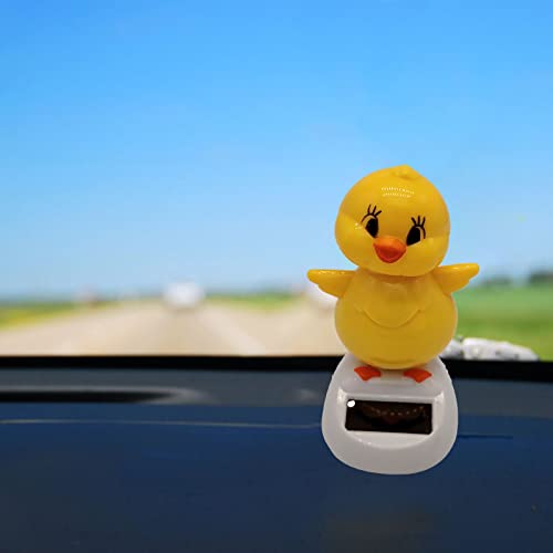 RUIYELE Solar Powered Shaking Toy Animal Car Dashboard Dancing Figure Toy Colorful Creative Car Bobbleheads Decorative Ornament for Car Interior Home Decorative Supplies, Yellow Chicken | The Storepaperoomates Retail Market - Fast Affordable Shopping