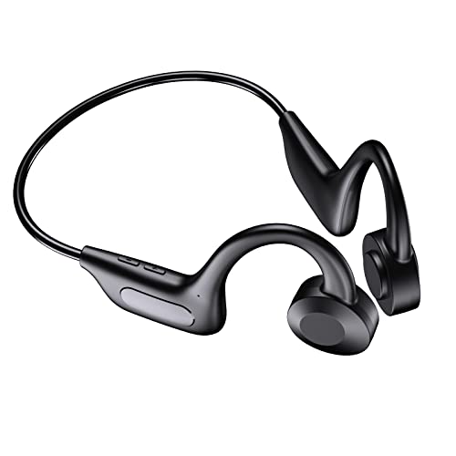 Open Ear Air Conduction Bluetooth Headphones, AOCOAKW Ear Hook Wireless Sports Earphones with Mic Lightweight 5 Hrs Playtime for Workouts, Running, Cycling, Gyming