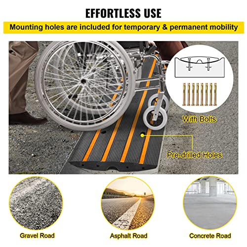 VEVOR Driveway Curb Ramp, 2 Pack 1 Channel Curb Bridge, 22046 Lbs Capacity Rubber Driveway Curb Bridge, 2.6″ Rise Curbside Bridge Ramp for Driveway, Loading Dock, Garage, Sidewalk, Car, Truck, Scooter | The Storepaperoomates Retail Market - Fast Affordable Shopping