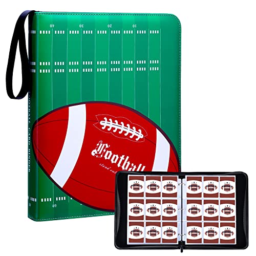 FAMICCI 900 Pockets Football Card Binder, 9-Pocket Trading Card Binders With Sleeves, Compatible Baseball, Basketball, NFL Sports Cards Holder Box. Gifts For Boys and Man Collection Album (900pocket)