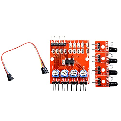 Four Way 4 Channel Infrared Detector Tracking Line Obstacle Avoidance Sensor Module DIY Smart Car Robot Module Board for Arduino